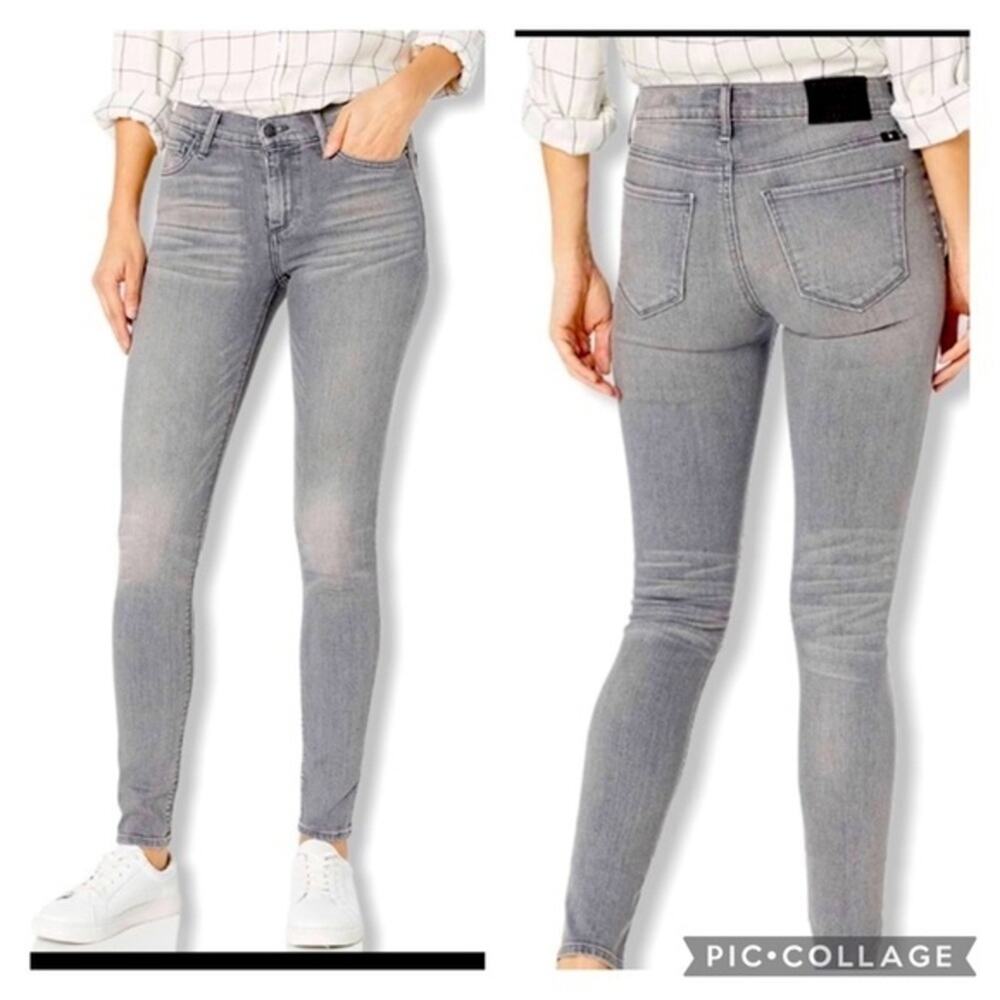 Lucky Brand Womens Gray Skinny Jeans Faded Denim Pants Size 2